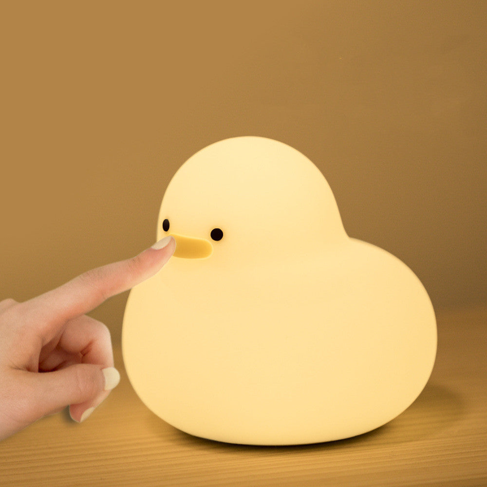 LumiPuffs® Quinny – Cozy Duck Silicone Night Lamp