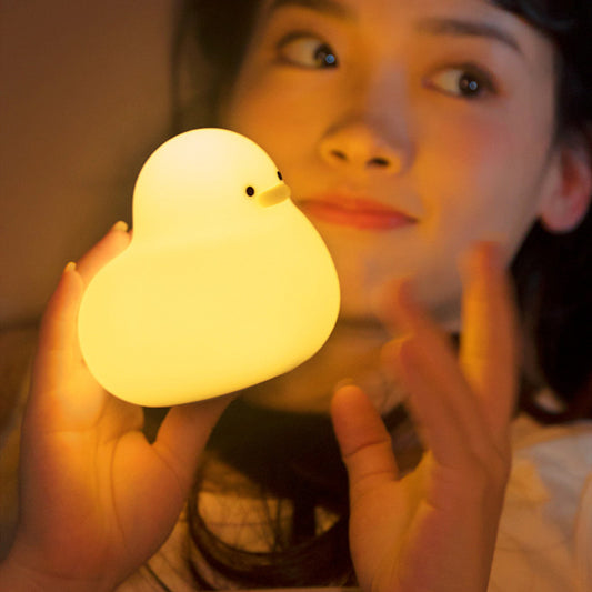 LumiPuffs® Quinny – Cozy Duck Silicone Night Lamp
