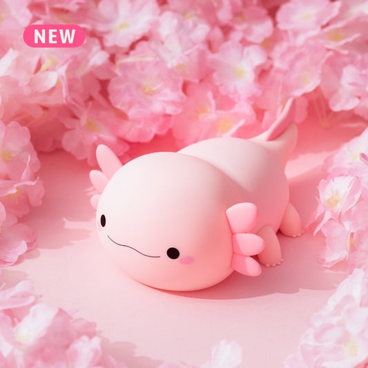 LumiPuffs® Luma the Axolotl – Silicone Night Lamp