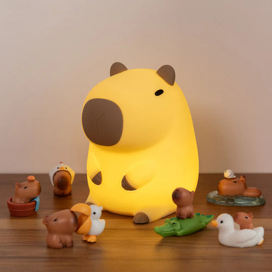 LumiPuffs® Kapi the Capybara – Silicone Night Lamp