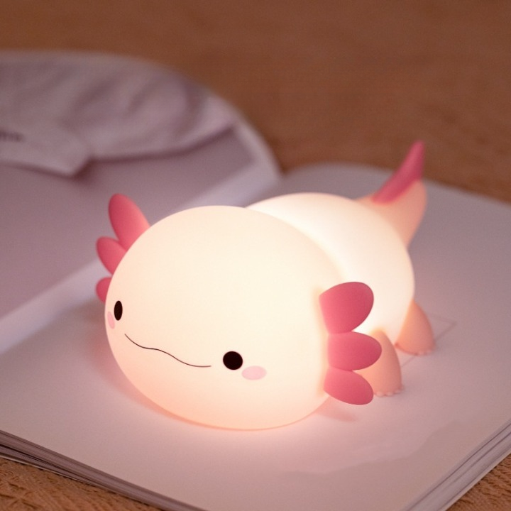 LumiPuffs® Luma the Axolotl – Silicone Night Lamp