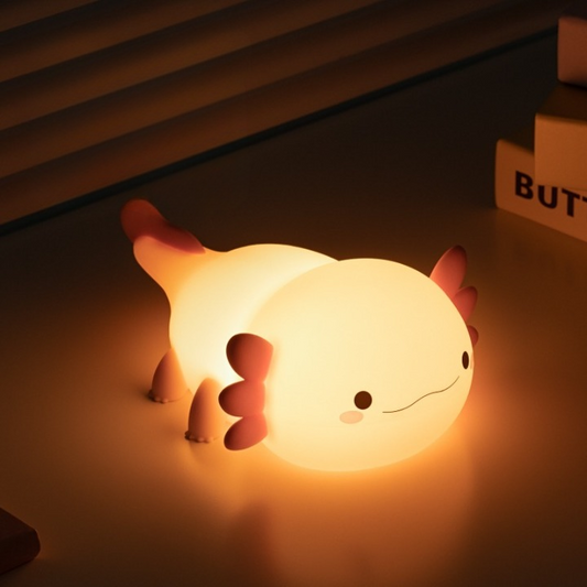 LumiPuffs® Luma the Axolotl – Silicone Night Lamp