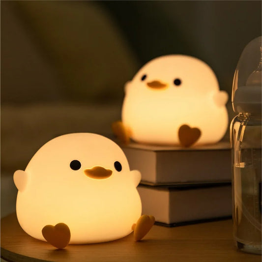 LumiPuffs® Puffie the Duck – Silicone Night Lamp
