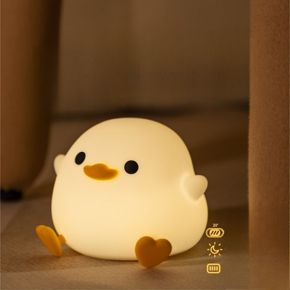 LumiPuffs® Puffie the Duck – Silicone Night Lamp