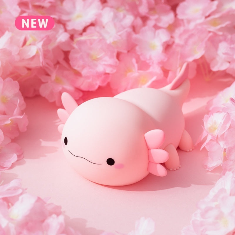 LumiPuffs® Luma the Axolotl – Silicone Night Lamp