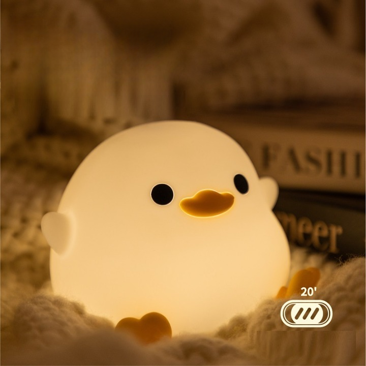 LumiPuffs® Puffie the Duck – Silicone Night Lamp