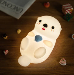 LumiPuffs® Ollie the Otter – Silicone Night Lamp
