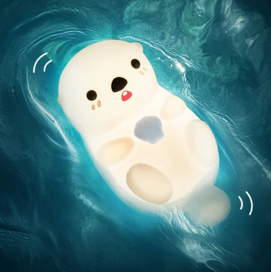 LumiPuffs® Ollie the Otter – Silicone Night Lamp