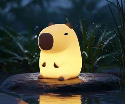 LumiPuffs® Kapi the Capybara – Silicone Night Lamp