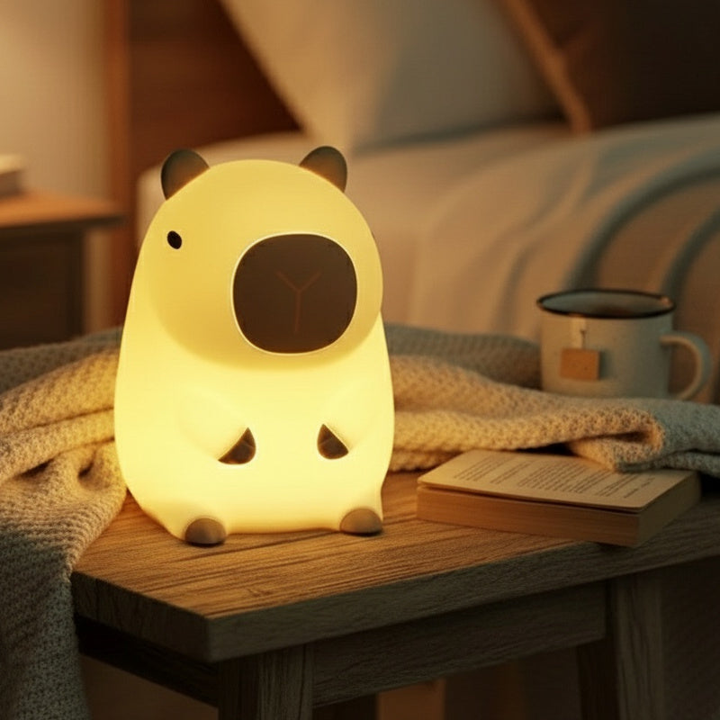 LumiPuffs® Kapi the Capybara – Silicone Night Lamp